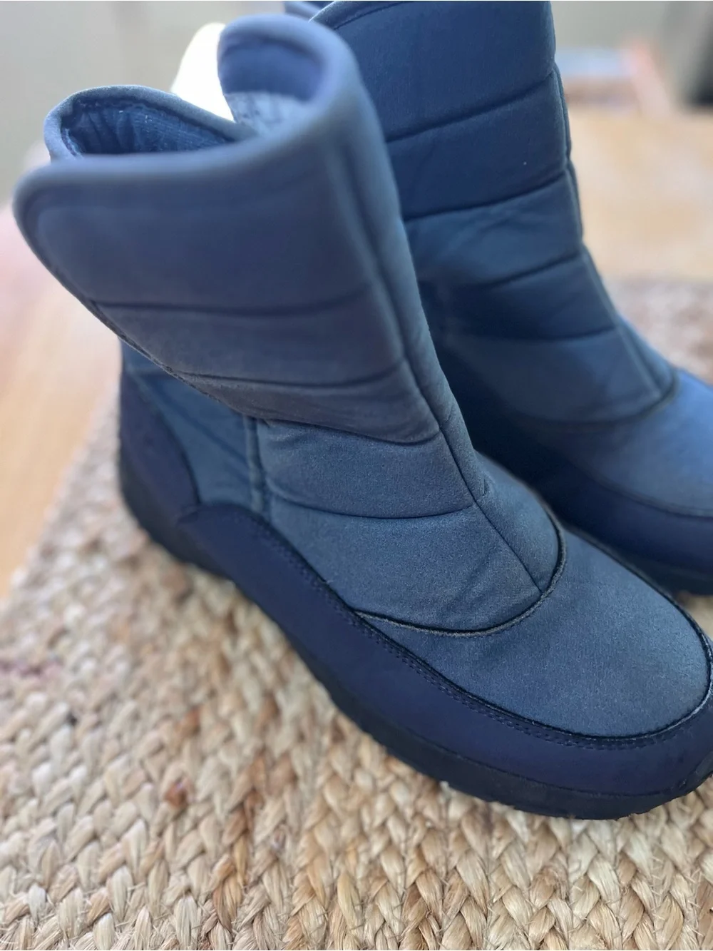 Lands' End Navy Kids Snow Boots